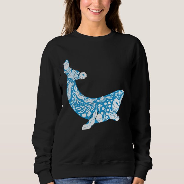 Camiseta Cool Whale Made Of Nature Elements Ocean (Frente)