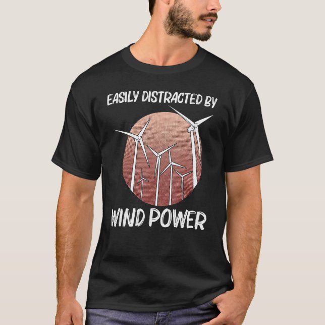 Camiseta Cool Wind Power For Men Women Wind Turbine Renewab (Frente)