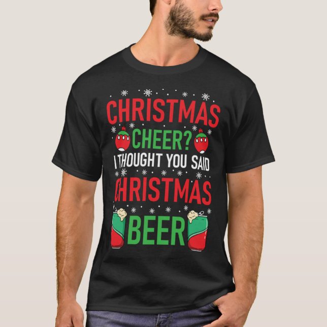 Camiseta Cool Winter Holiday  Beer Drinking  Christmas Humo (Frente)