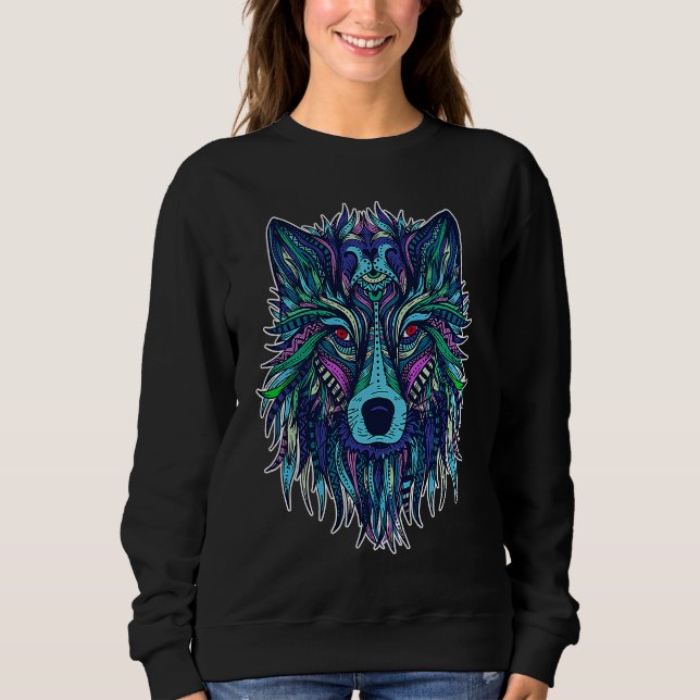 Camiseta COOL WOLF  for wolves  TRIBAL PATTERN (Frente)