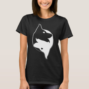 Camiseta Cool Yin Yang Dog Cute Shepherd Sheepdog Tee