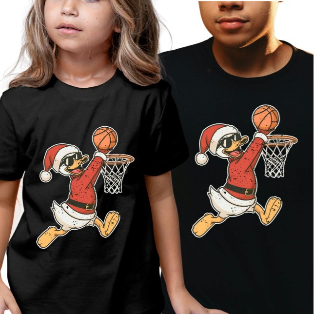 Camiseta Coolest Christmas Sporty Duck Slam Dunk  (Criador carregado)