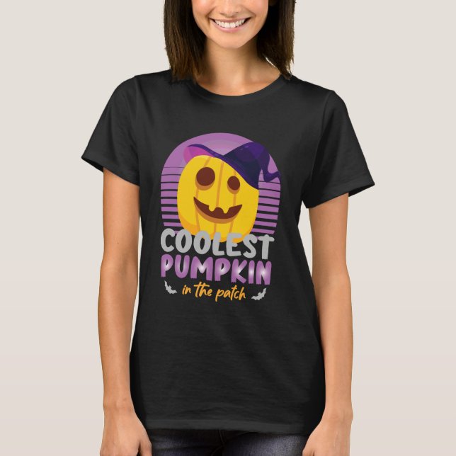 Camiseta Coolest Pumpkin in The Patch Halloween Costume Gir (Frente)