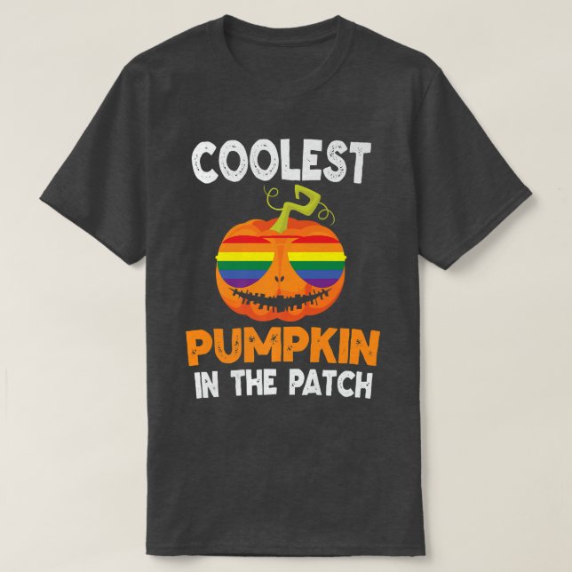 Camiseta Coolest Pumpkin In The Patch Halloween Rainbow Gla (Frente do Design)