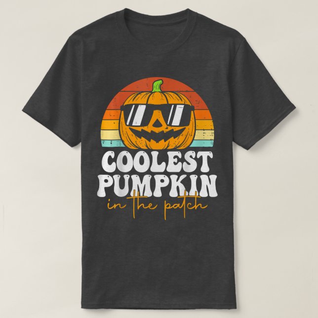 Camiseta Coolest Pumpkin In The Patch Halloween Toddler Boy (Frente do Design)