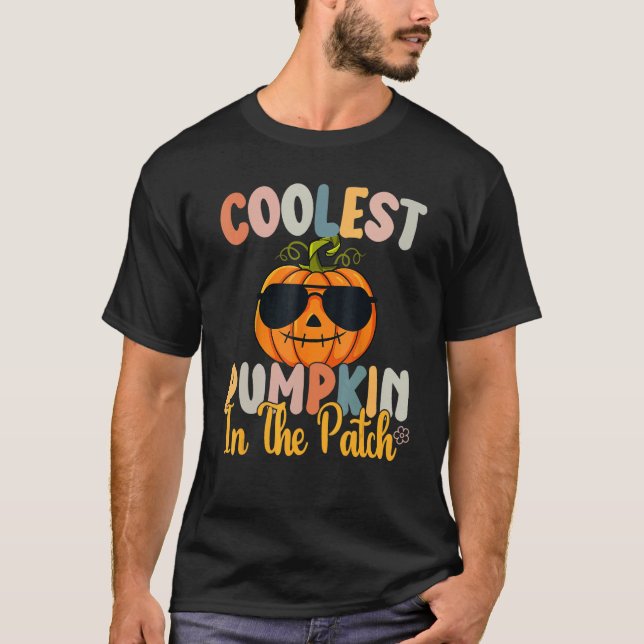 Camiseta Coolest Pumpkin In The Patch Toddler Boys Hallowee (Frente)
