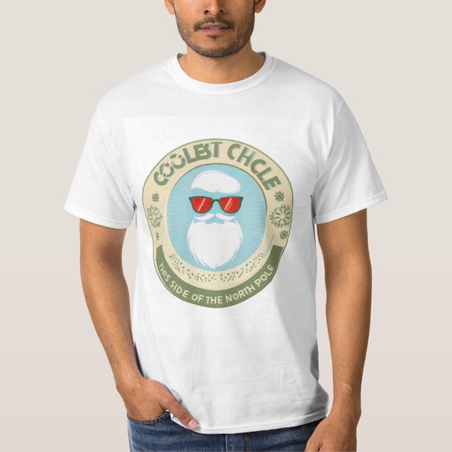 Camiseta Coolest Uncle This Side of the North Pole | Retro  (Frente)