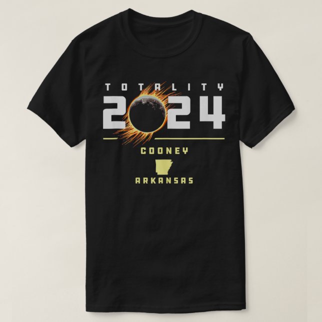 Camiseta Cooney Arkansas 2024 Total Eclipse Solar (Frente do Design)