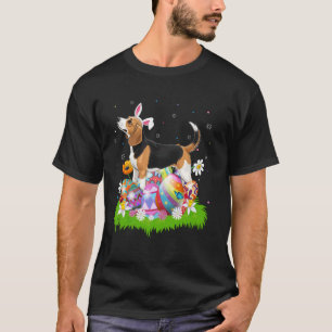 Camiseta Coonhound Cachorro Caça ao Ovo de Páscoa Orelha de