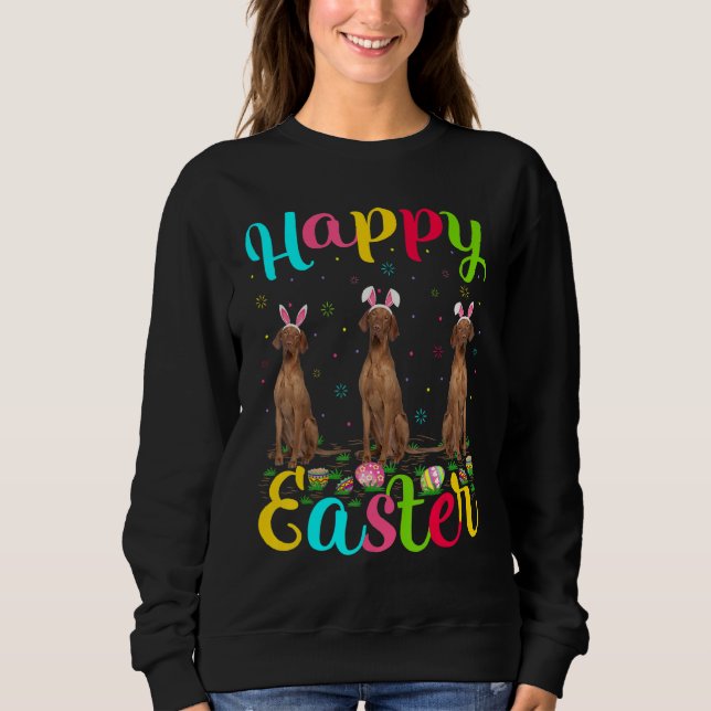 Camiseta Coonhound Dog Easter Bunny Coonhound Happy E (Frente)