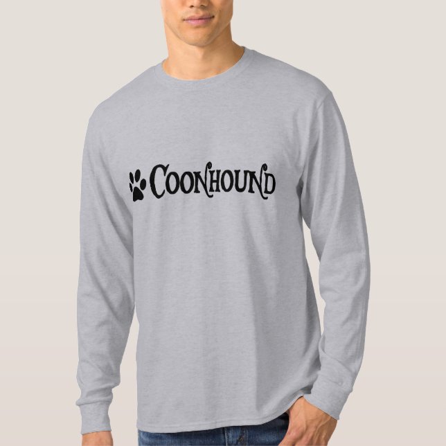 Camiseta Coonhound (estilo do pirata com pawprint) (Frente)