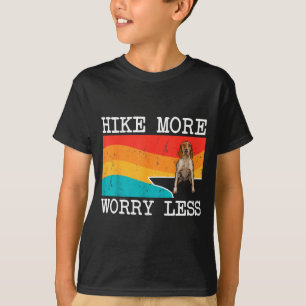 Camiseta Coonhound inglês americano hike more worry less