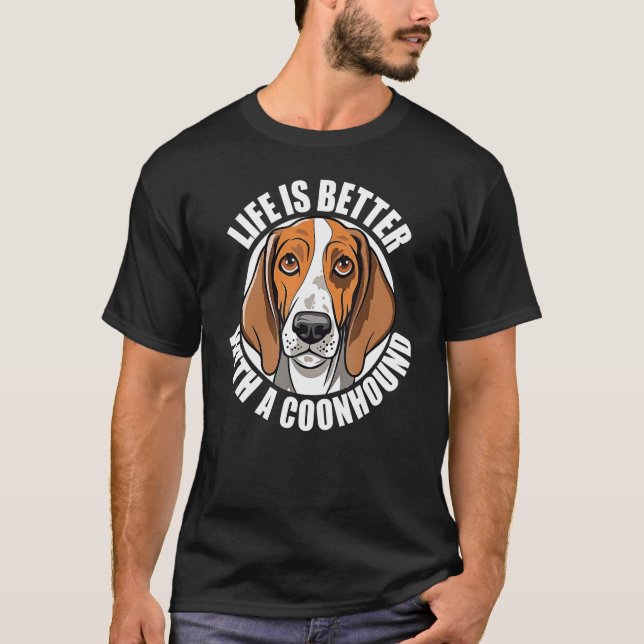 Camiseta Coonhound   With a Coonhound  Dog (Frente)