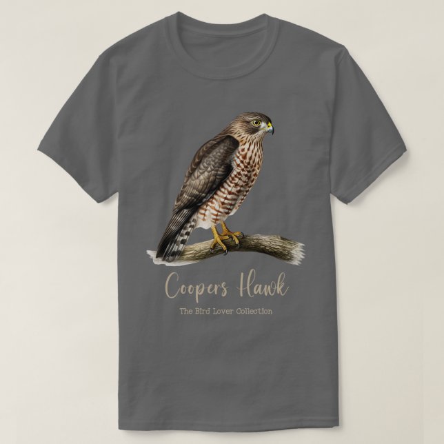 Camiseta Coopers Hawk The Bird Lover Collection TShirt 1 (Frente do Design)