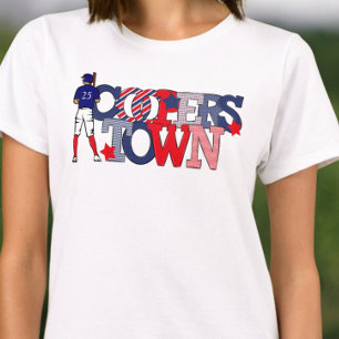 Camiseta Cooperstown Patriotic Letters Beisebol Year