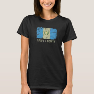 Camiseta Coordenadas da Bandeira da Guatemala Homens Mulher