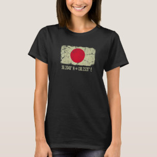 Camiseta Coordenadas da Bandeira do Japão Homens Mulheres P