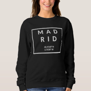 Camiseta Coordenadas da Capital da Espanha Madrid