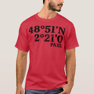Camiseta Coordenadas de Paris