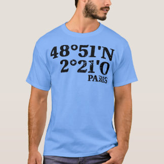 Camiseta Coordenadas de Paris