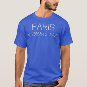 Camiseta Coordenadas de Paris 2