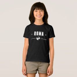 Camiseta Coordenadas de Roma com Globo Branco