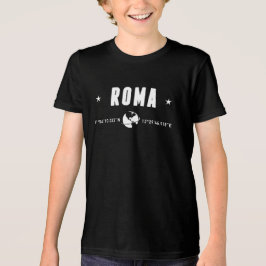 Camiseta Coordenadas de Roma com Globo Branco