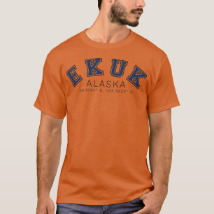 Camiseta Coordenadas do Alasca Ekuk