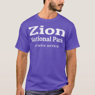Camiseta Coordenadas do Parque Nacional Zion 1