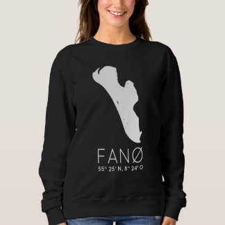 Camiseta Coordenadas Fanø Dinamarca Island Fanö Silhouette 