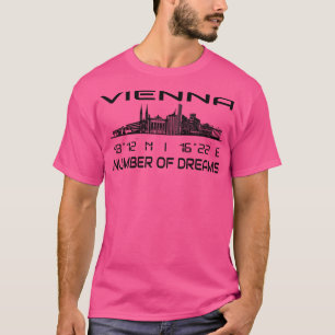 Camiseta Coordenadas GPS Capital Viena Skyline 1