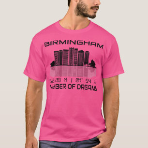 Camiseta Coordenadas GPS City Birmingham Skyline
