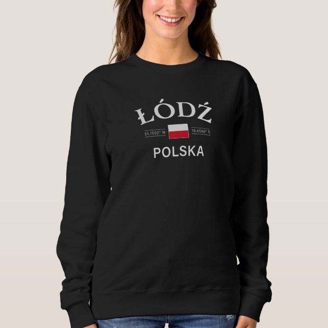 Camiseta Coordenadas Polonesas Polônia Lodz Polska (Frente)