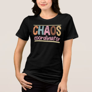 Camiseta Coordenador de Caos Citação Divertida de Mãe Profe
