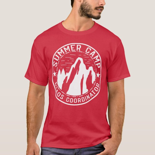 Camiseta Coordenador de Caos de Acampamento de Verão Consel (Frente)