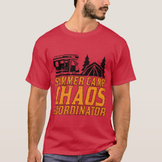 Camiseta Coordenador de Caos de Acampamento de Verão retrô