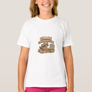Camiseta Coordenador de Caos Guaxinim Engraçado e Atarefado