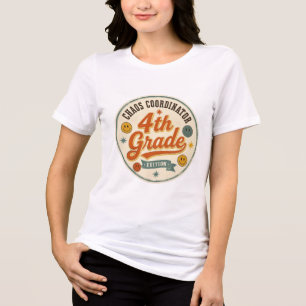 Camiseta Coordenador de Caos Retro Professor da 4ª Série