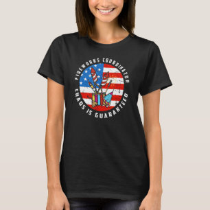 Camiseta Coordenador de fogos de artifício engraçado Memóri