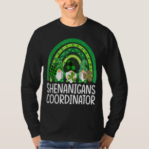 Camiseta Coordenador de Shenanigans Gnomies Patricks Day Gn