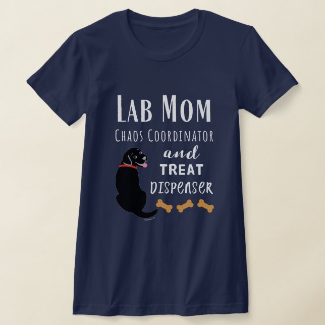 Camiseta Coordenador do caos da mãe Black Labrador (Postura )
