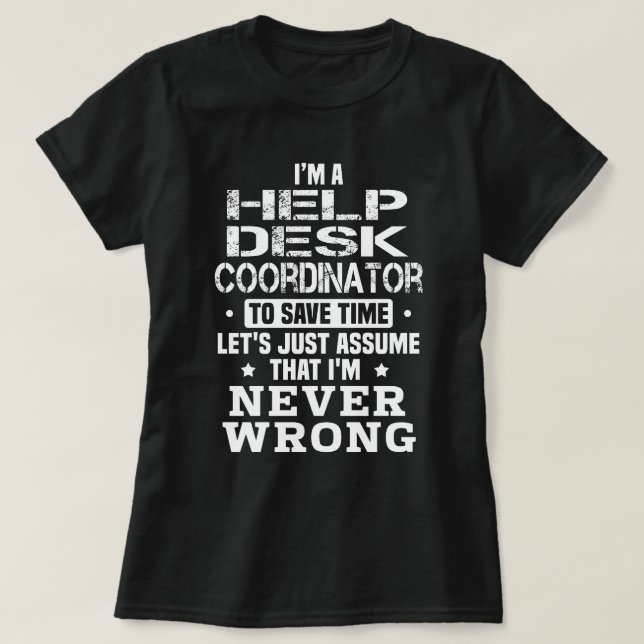 Camiseta Coordenador do Help Desk (Frente do Design)