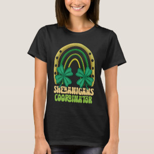 Camiseta Coordenador Shenanigans Rainbow St Patricks Teache