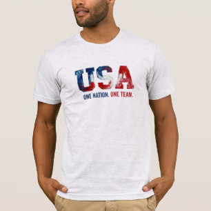 Camiseta Copa do Mundo de Futebol dos EUA Uma Nação Uma Equ