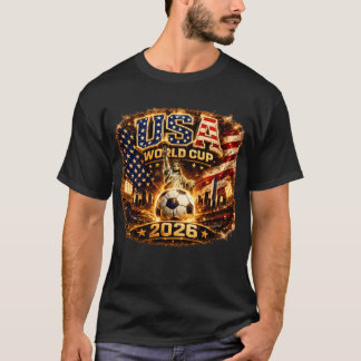 Camiseta Copa do Mundo EUA 2026 Arte de Futebol Vintage Lib