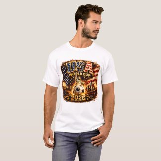 Camiseta Copa do Mundo EUA 2026 Arte de Futebol Vintage Lib