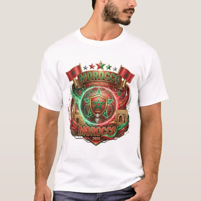 Camiseta Copa do Mundo FIFA 2026 - Marrocos (Frente)