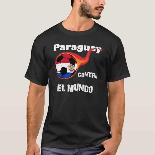 Camiseta Copa do Mundo - Paraguai vs. mundo (Frente)