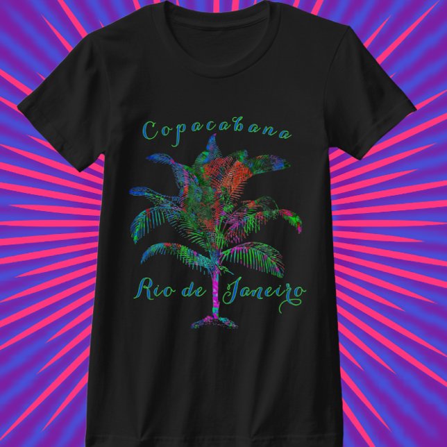 Camiseta Copacabana, Árvore Tropical de Palma Selvagem do R (Criador carregado)