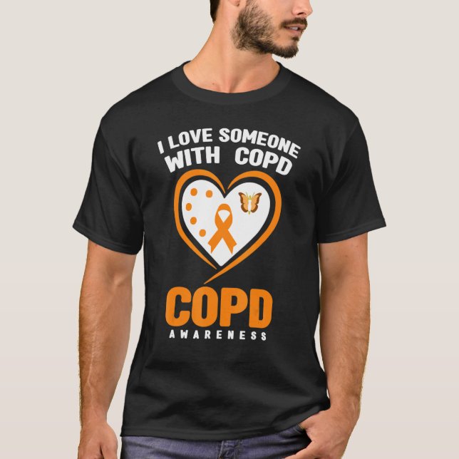 Camiseta COPD Awareness   I Love Someone With COPD Awarenes (Frente)